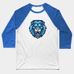 Loin Face in Blue Tones Baseball T-Shirt